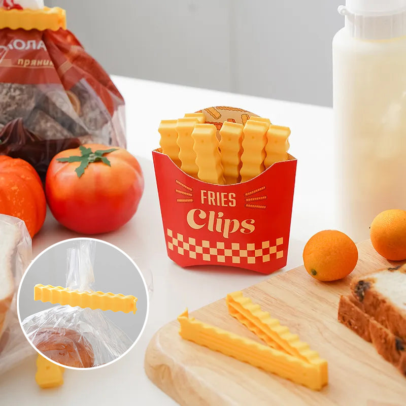Morsomme magnetiske matklipp med pommes frites