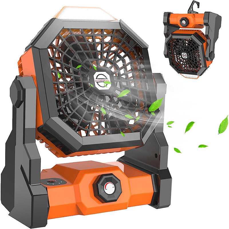 Camping LED ventilator med lys