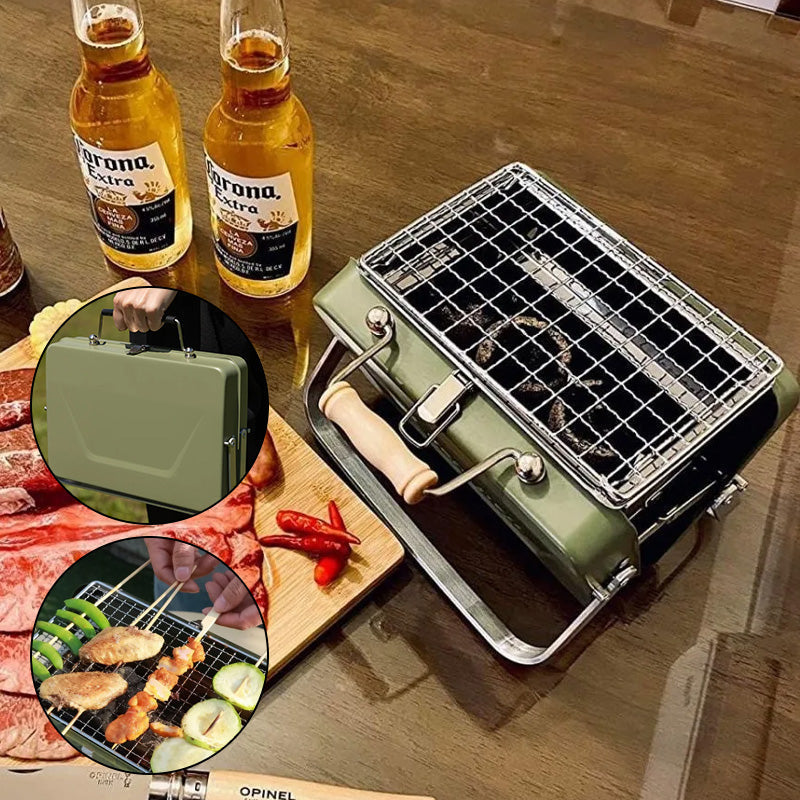 Bærbar grill i rustfritt stål