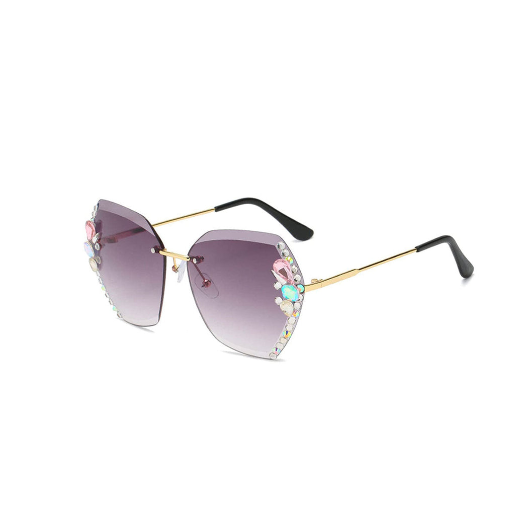 Rhinestone solbriller uden stel