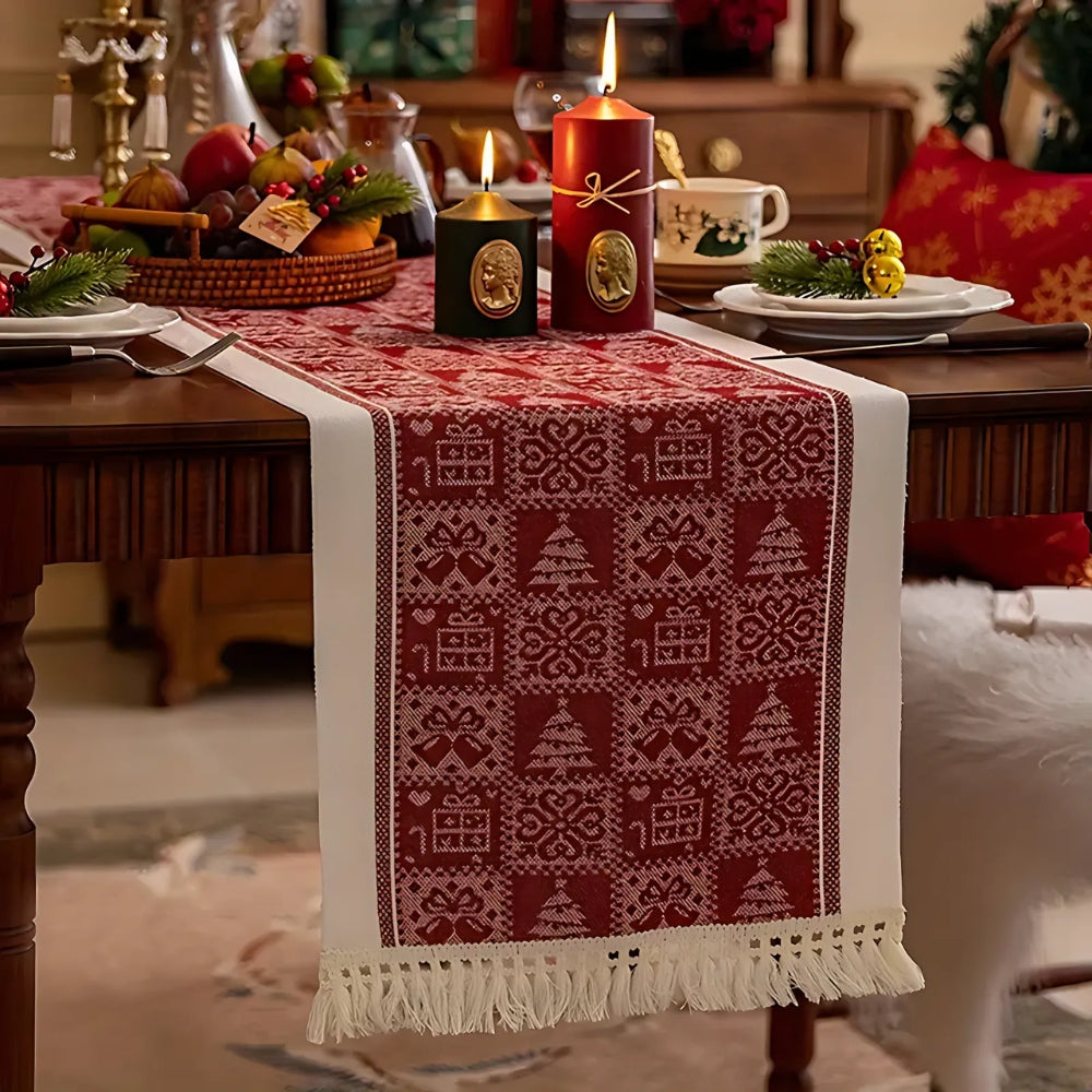 Festlig juleløper med elg