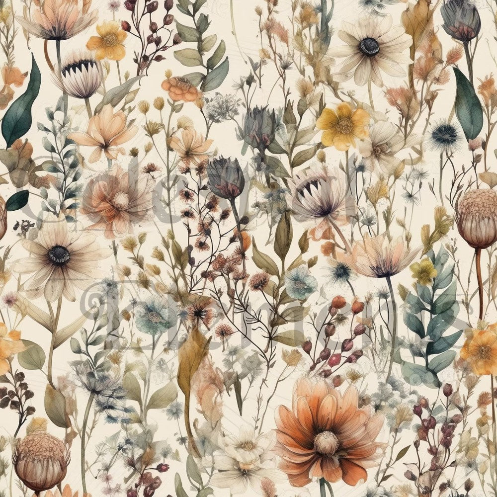 Dusjforheng med blomstrende blomster