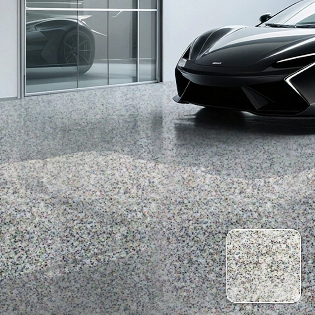 FloorCoating: Elegant Glansfull Finish Gulv Marmor Utseende Epoxy Belegg