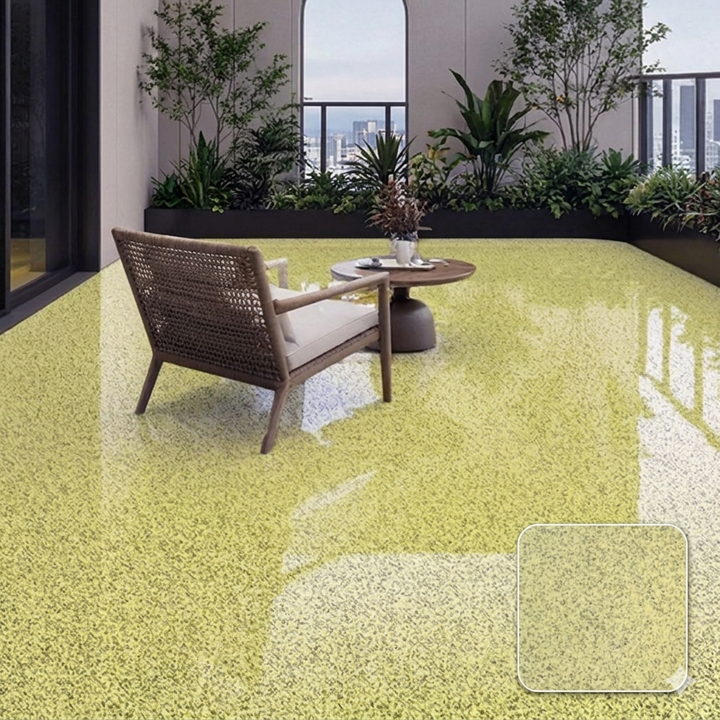 FloorCoating: Elegant Glansfull Finish Gulv Marmor Utseende Epoxy Belegg