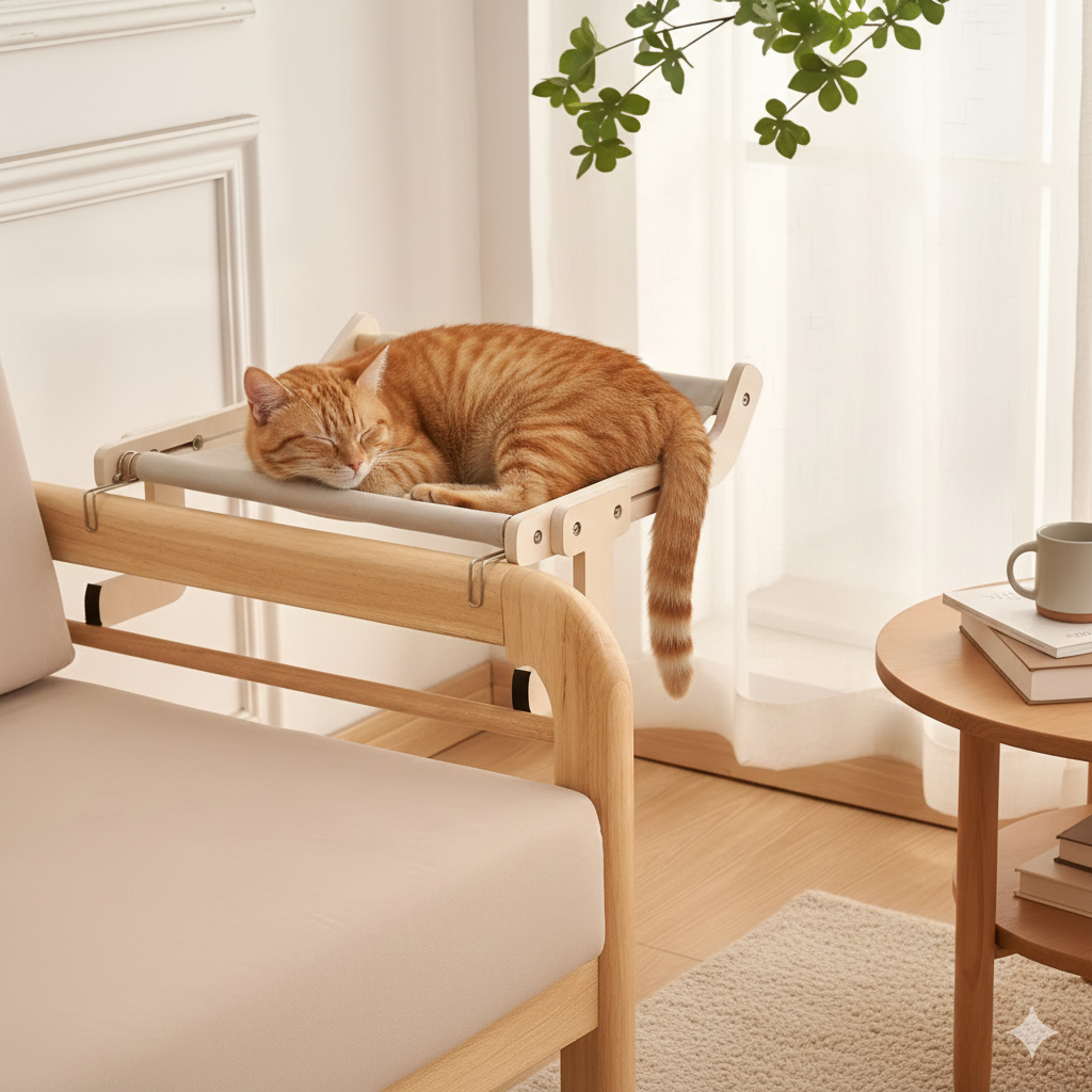 Catfri® HangingBed - Premium Justerbar Tre Katt Hengekøye Hengende Seng