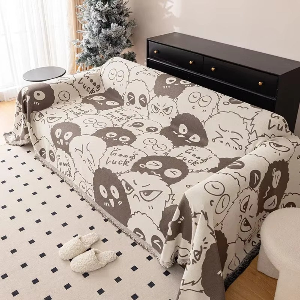 Gremlin chenille-sofatrekk med tegneseriemotiv