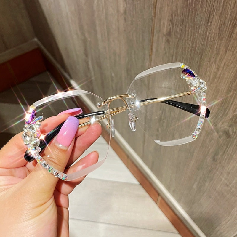 Rhinestone solbriller uden stel