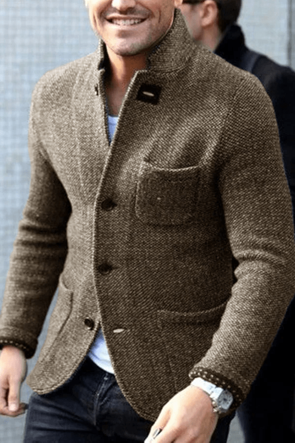 Herren Blazer med Knapp og Dun, Moderne Stil - NordHjem