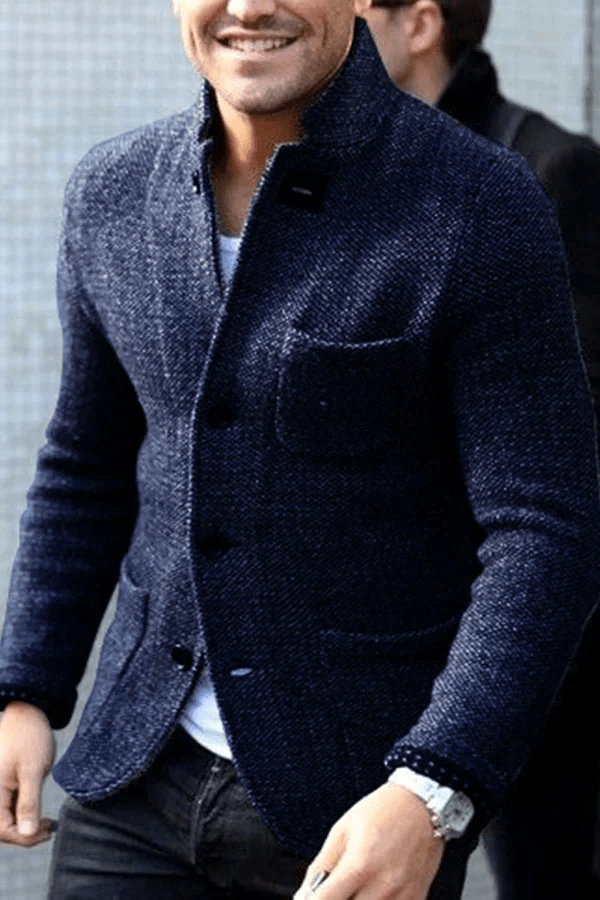 Herren Blazer med Knapp og Dun, Moderne Stil - NordHjem