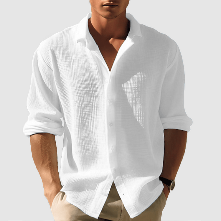 Herren Button - Down Skjorte Langermet Enfarget - NordHjem