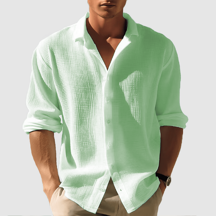 Herren Button - Down Skjorte Langermet Enfarget - NordHjem