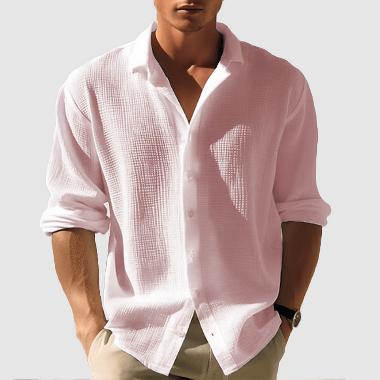 Herren Button - Down Skjorte Langermet Enfarget - NordHjem