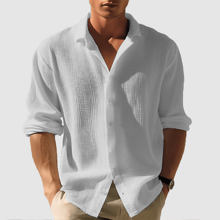 Herren Button - Down Skjorte Langermet Enfarget - NordHjem