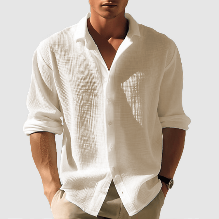 Herren Button - Down Skjorte Langermet Enfarget - NordHjem