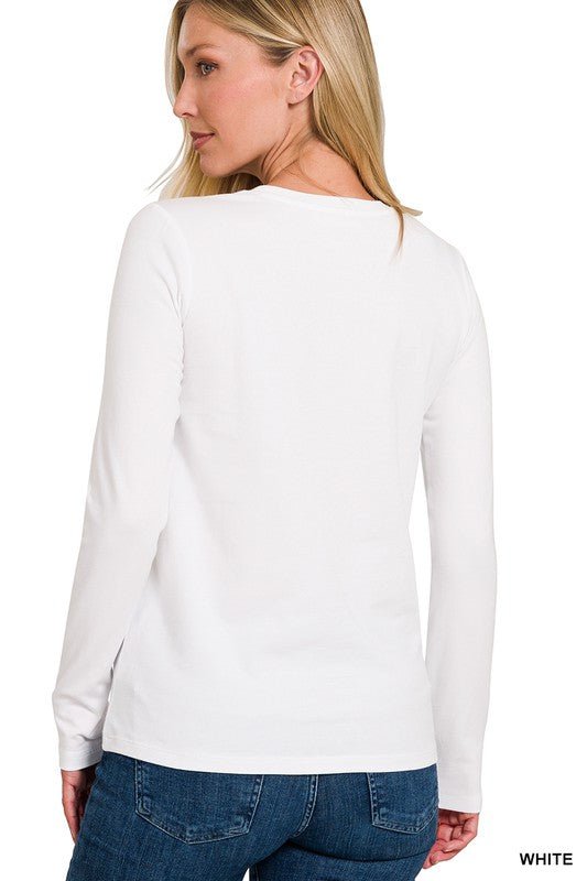 Dame Crew Neck Langermet T - skjorte - NordHjem