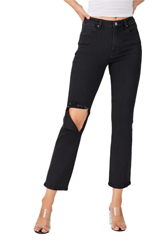 Dame Denim Jeans Avslappet Slitt - NordHjem