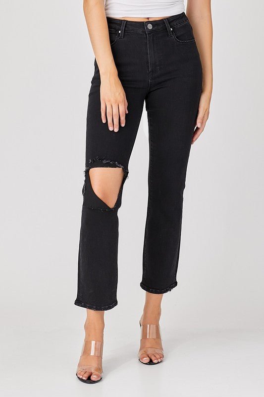 Dame Denim Jeans Avslappet Slitt - NordHjem