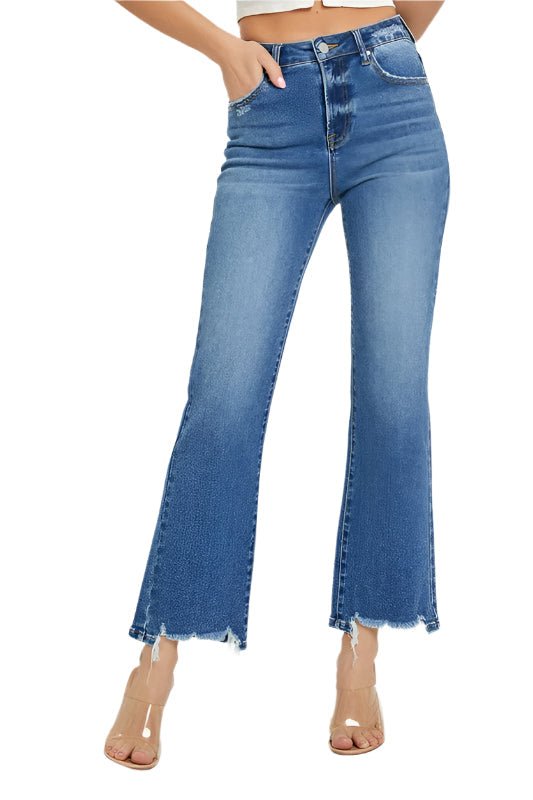 Dame Høyt Liv Avslappede Rett Jeans - NordHjem