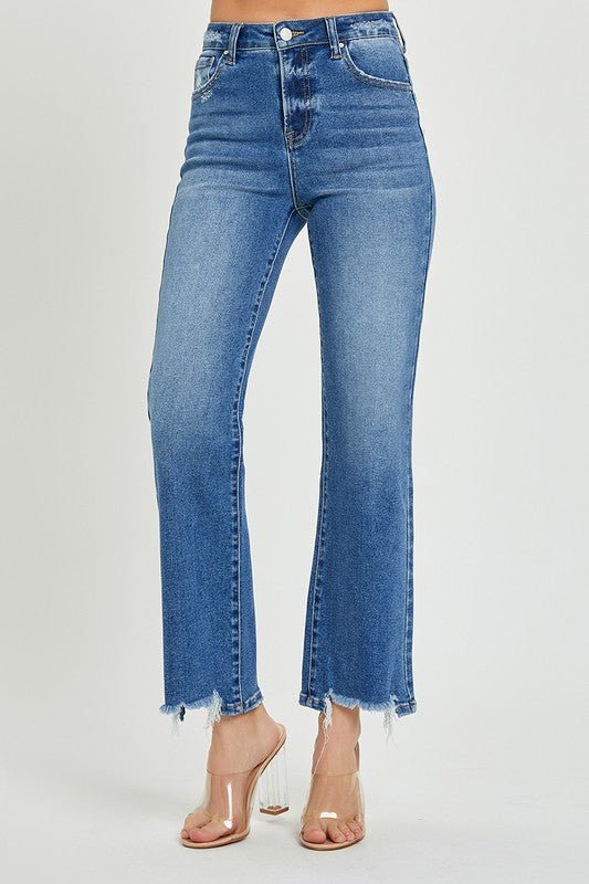 Dame Høyt Liv Avslappede Rett Jeans - NordHjem