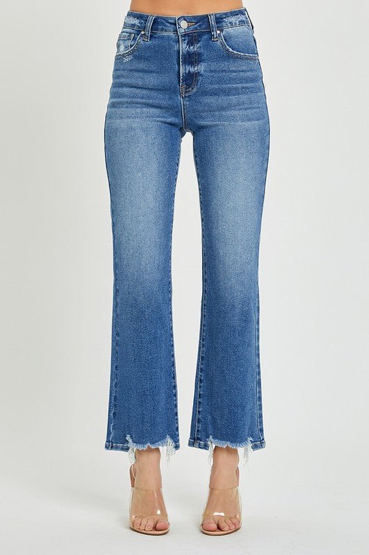 Dame Høyt Liv Avslappede Rett Jeans - NordHjem