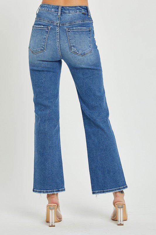 Dame Høyt Liv Avslappede Rett Jeans - NordHjem