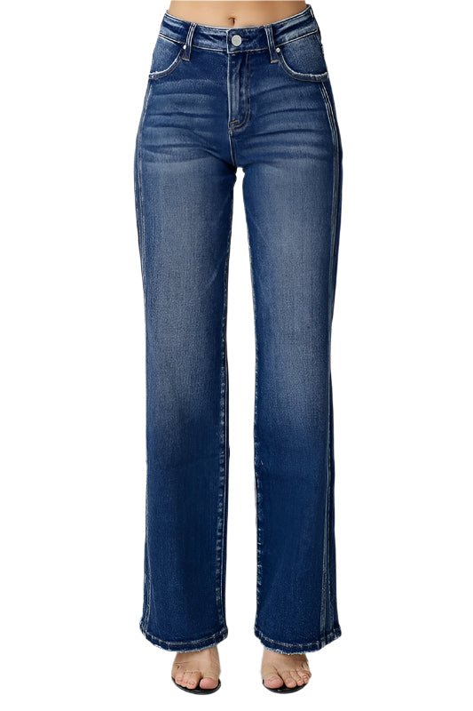 Dames Mid Rise Straight Jeans - NordHjem