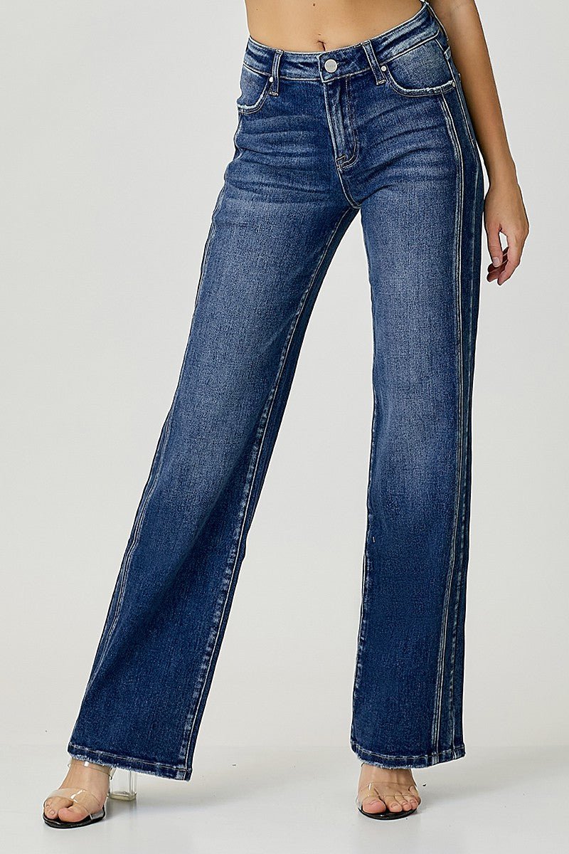Dames Mid Rise Straight Jeans - NordHjem