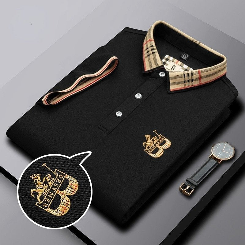Herren Polohemd Klassisk Design Pustende Stoff - NordHjem