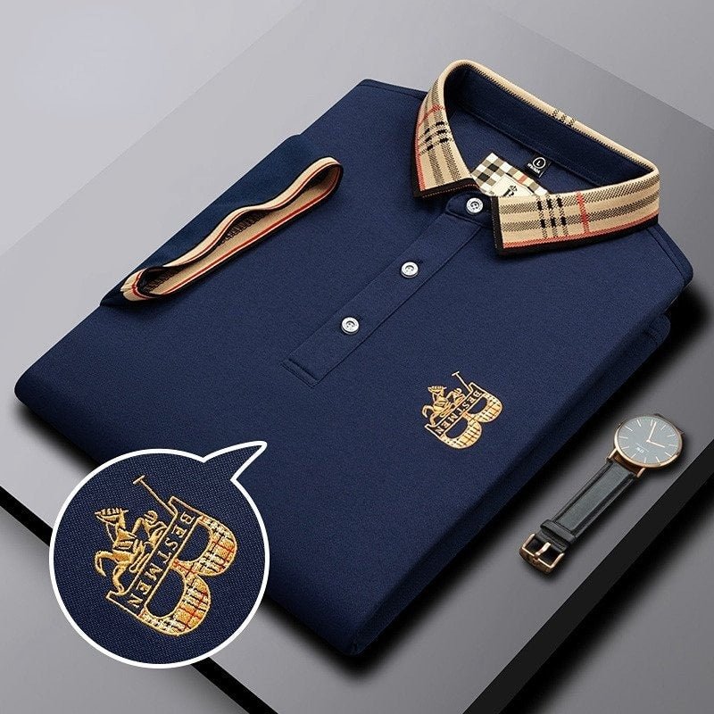 Herren Polohemd Klassisk Design Pustende Stoff - NordHjem