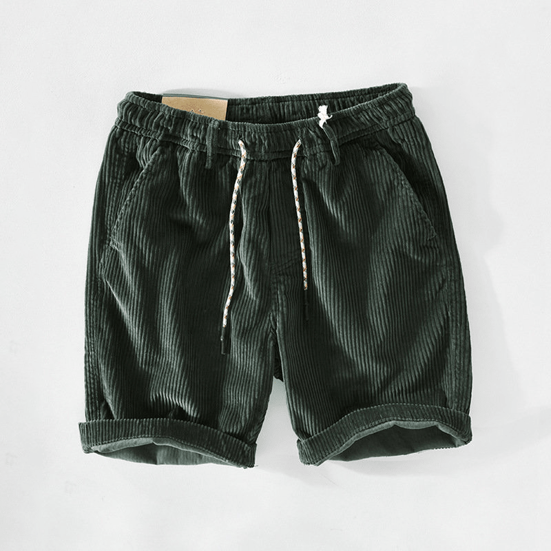 Herren Shorts Løs Passform Kord Materiale - NordHjem
