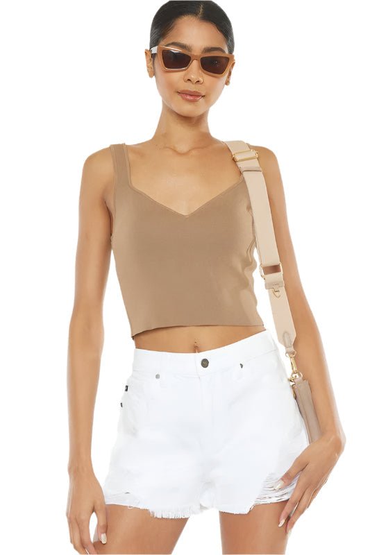 Høy Midje Frayed Hem Shorts - NordHjem