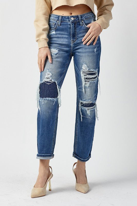 Høy Midje Rett Jeans - NordHjem
