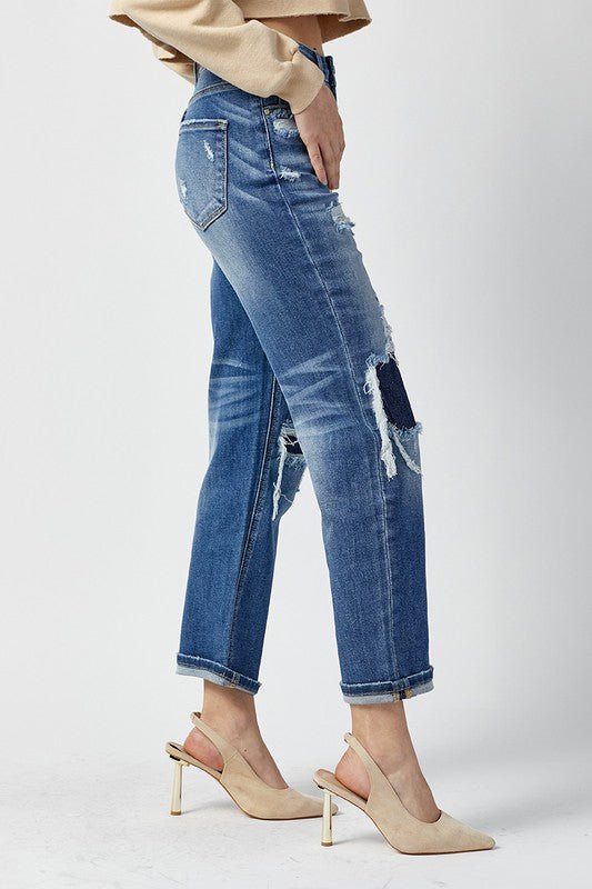 Høy Midje Rett Jeans - NordHjem