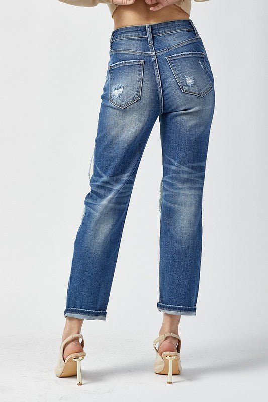 Høy Midje Rett Jeans - NordHjem