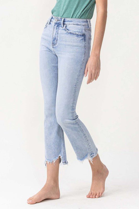 Høyt liv Kick Flare Jeans Lys Denim - NordHjem