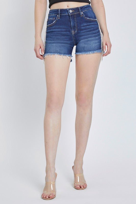 Høyt liv Rhinestone Frynse Shorts - NordHjem