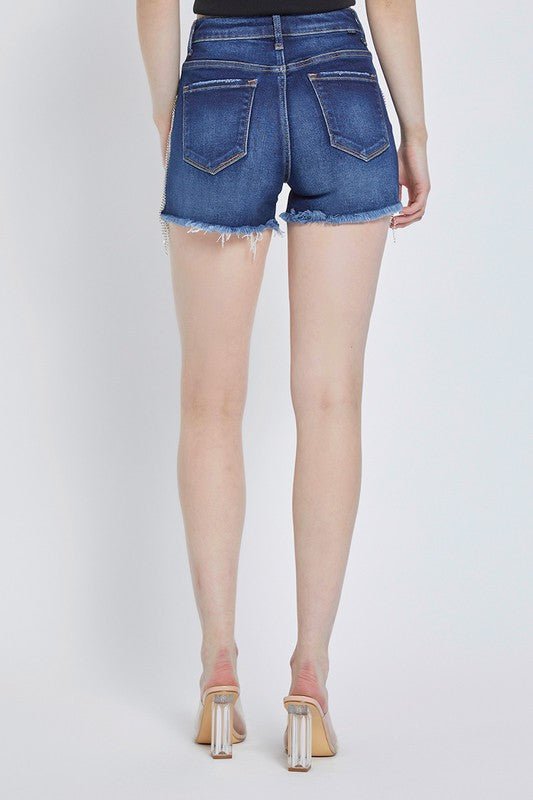 Høyt liv Rhinestone Frynse Shorts - NordHjem
