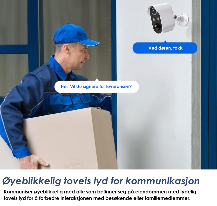 1080P trådløst sikkerhetskamera