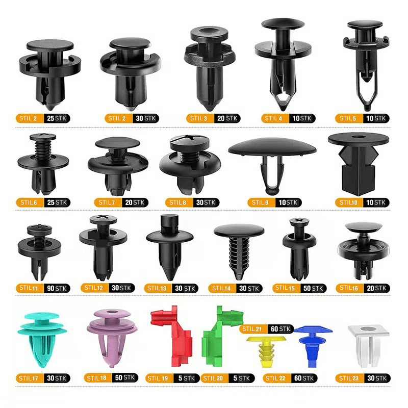 FixMate Universal Fasteners 680 Kit – 680PCS Bilklips med Verktøysett - NordHjem