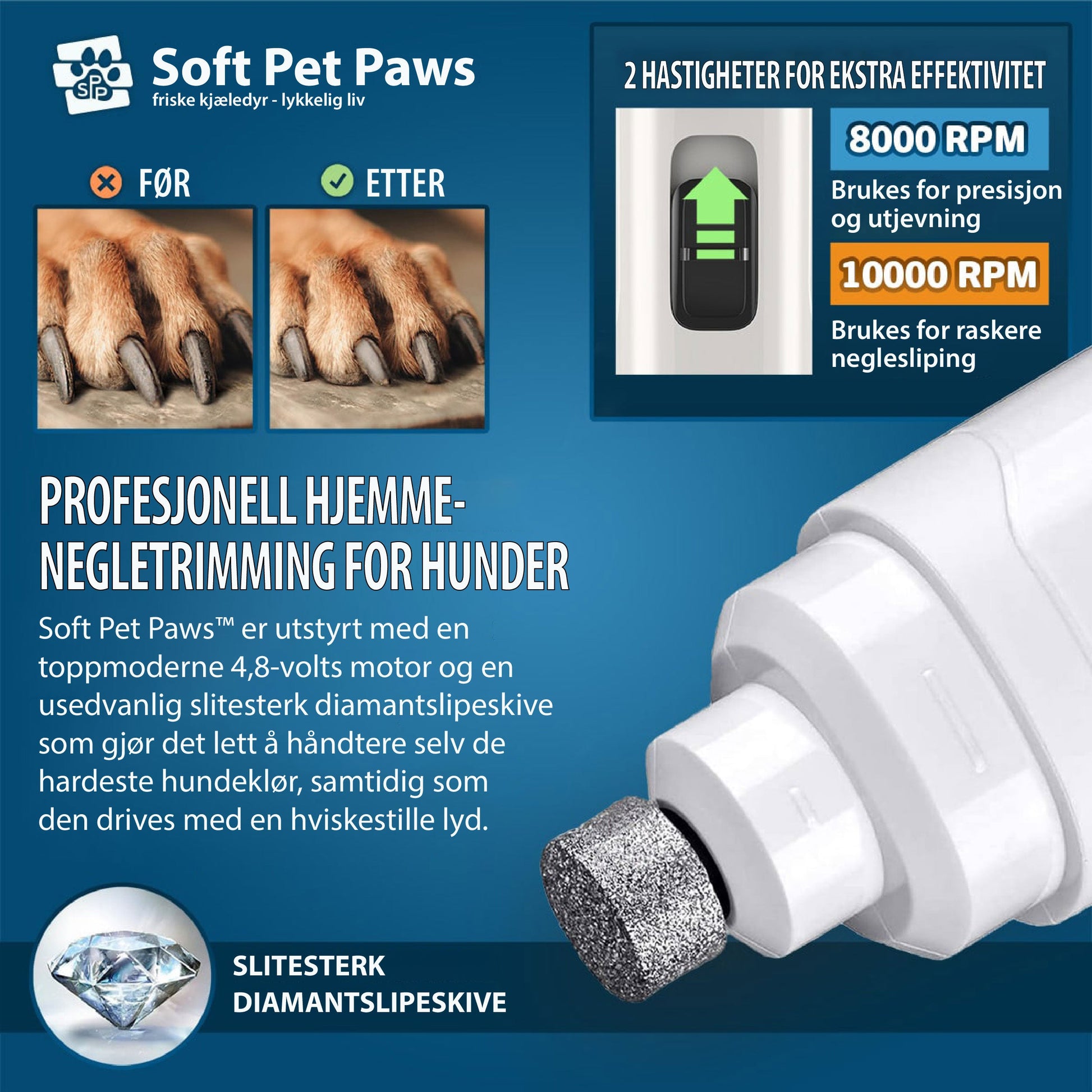 #Soft Pet Paws™ v2 - Oppgradert profesjonell neglesliper for hunder