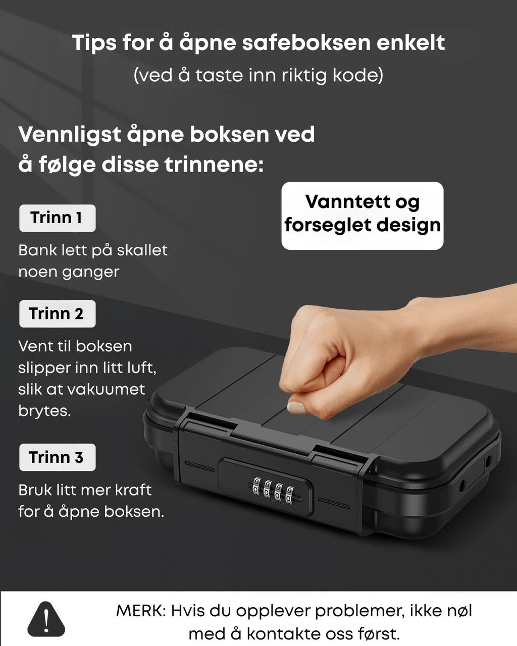 Vann - og Tyverisikret Mini Reisesafe - NordHjem