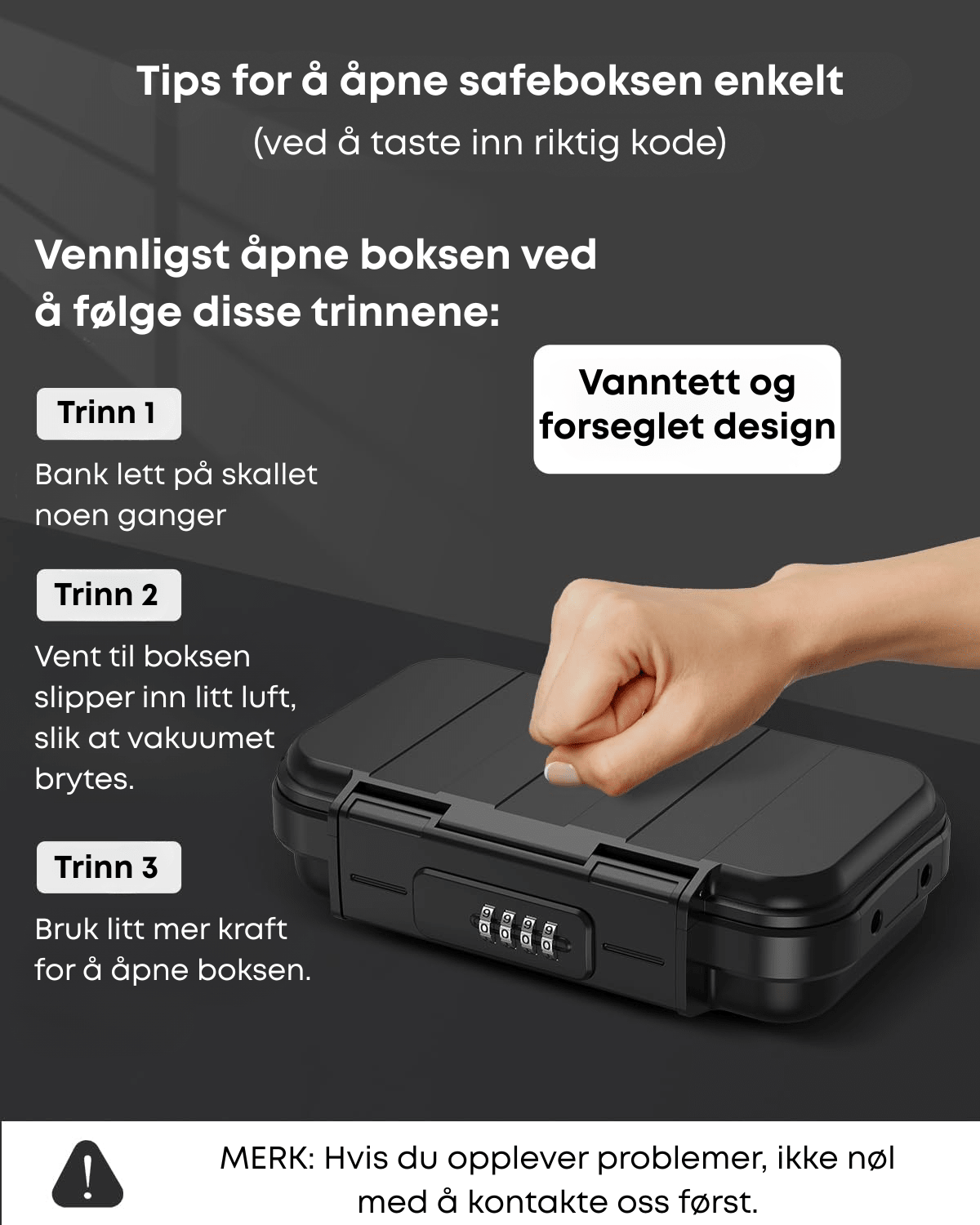 Vann - og Tyverisikret Mini Reisesafe - NordHjem