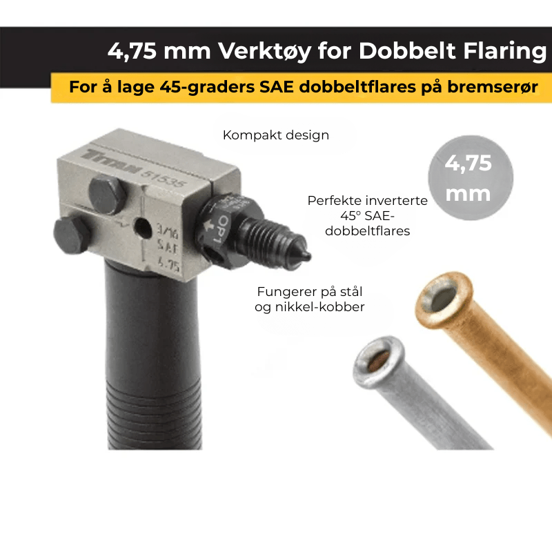 Universelt verktøysett for flensing av bremserør - NordHjem