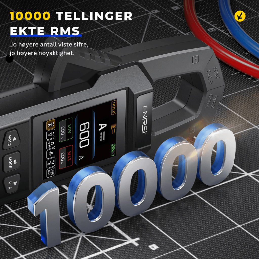 DMC - 100 SmartMeter™ | Presisjons Strømtang Multimeter med Fargeskjerm - NordHjem