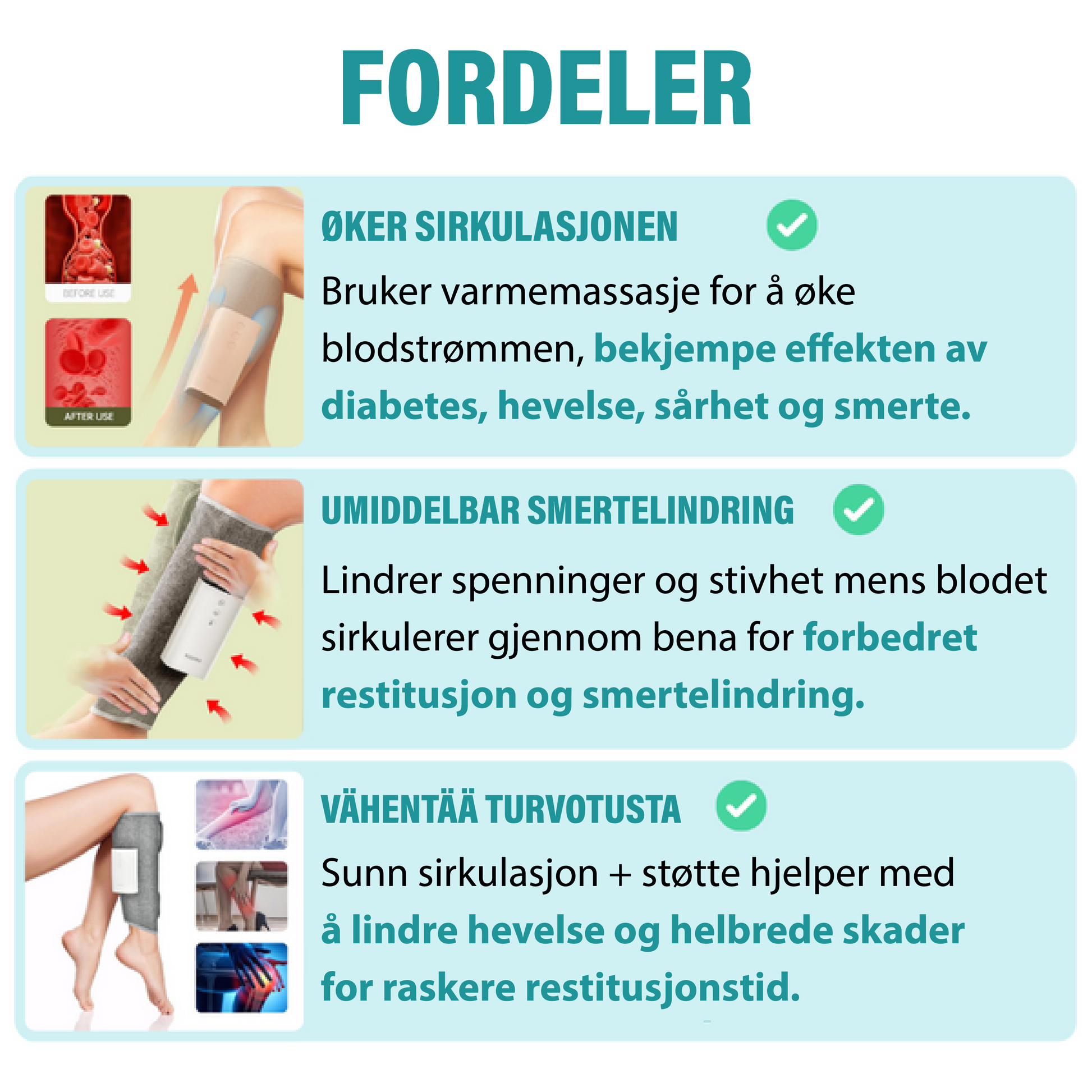 #Zurafit™ Varmende benmassasjeapparat (1 x par)