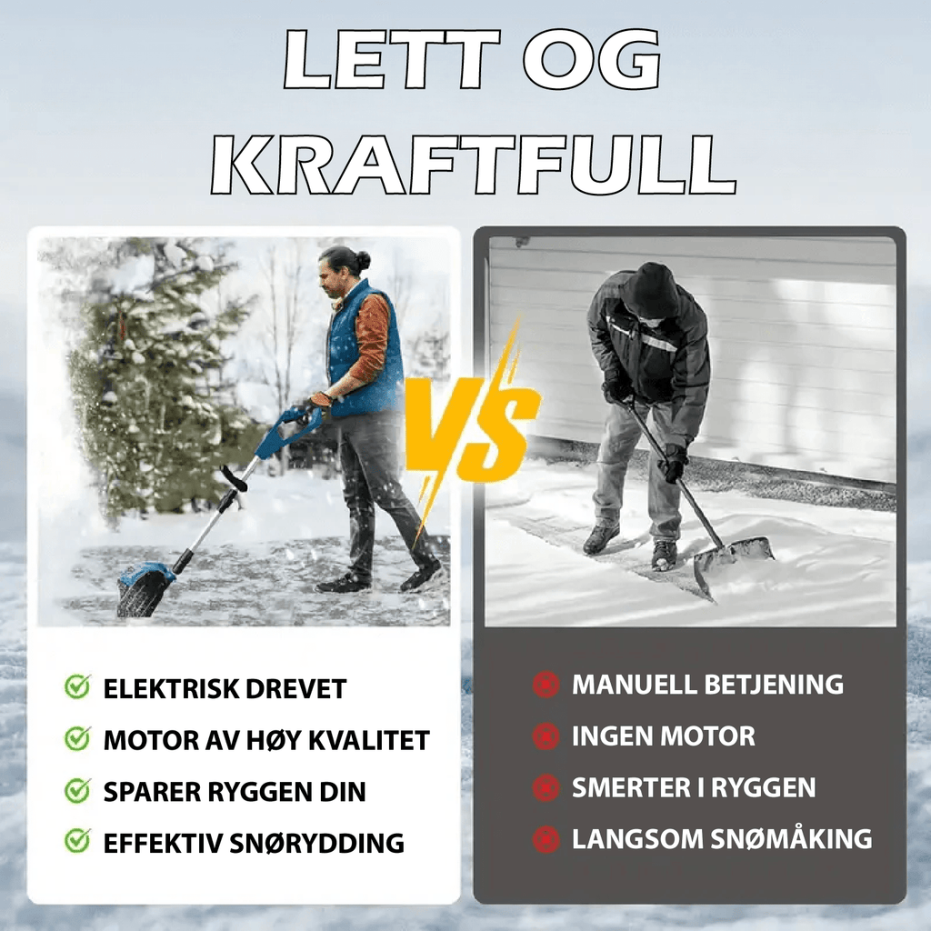 Batteridreven Snøskuffe - NordHjem