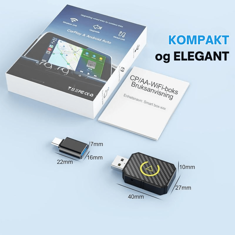AutoPlugGo™ | Mini Trådløs CarPlay - adapter - NordHjem