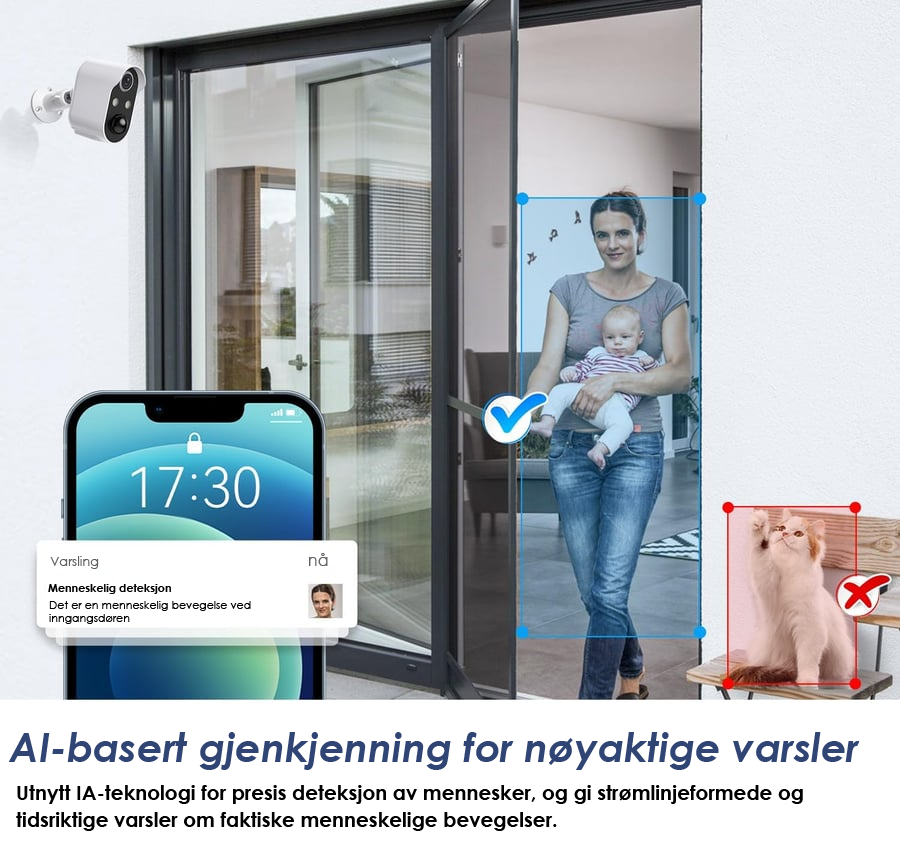 1080P trådløst sikkerhetskamera