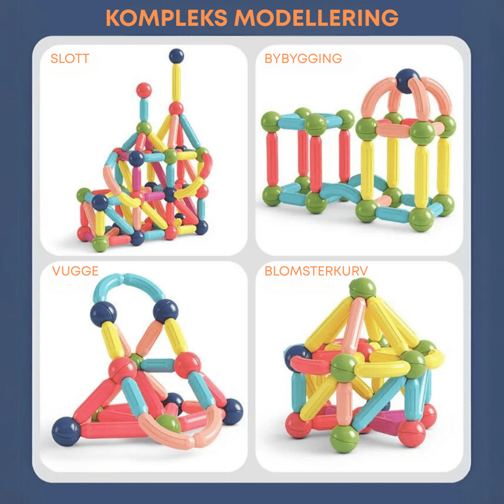 SnapStix™ | Magnetisk byggemoro for kreative barn - NordHjem