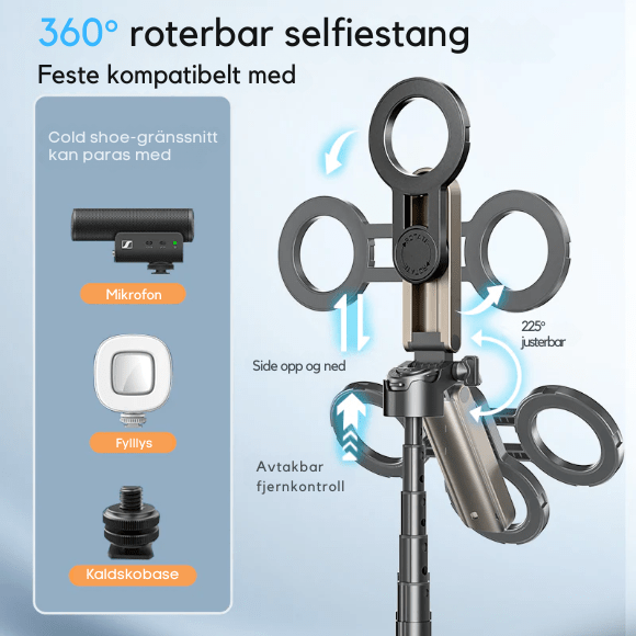 UniStiq™ | Bærbar multifunksjonell selfiestang - NordHjem